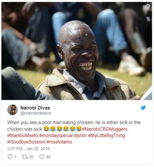 Nairobi divas realnairobidiva when you see a poor man eating chicken he is eithe