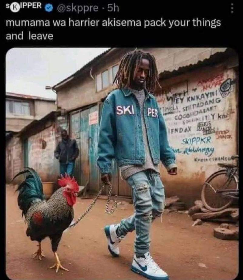 Ipper skppre 5h mumama wa harrier akisema pack your things and leave vley knkayn