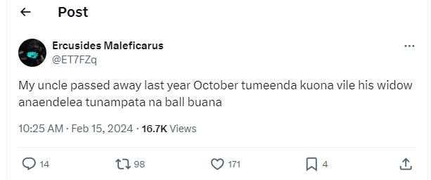 Post ercusides maleficarus et7fzq my uncle passed away last year october tumeend