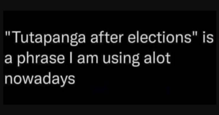 Tutapanga after elections 0 is a phrase am using alot nowadays