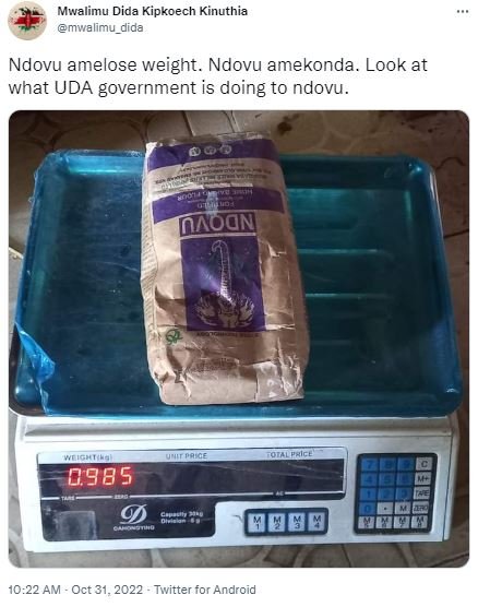 Mwalimu dida kipkoech kinuthia mwelimu_dida ndovu amelose weight. ndovu amekonda