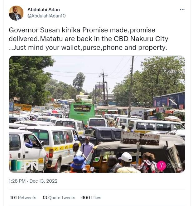 Abdulahi adan abdulahiadan1o governor susan kihika promise made, promise deliver
