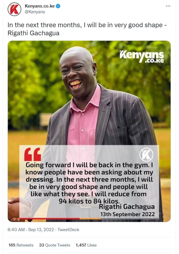 Kenyans.co.ke kenyans in the next three months, will be in very good shape rigat