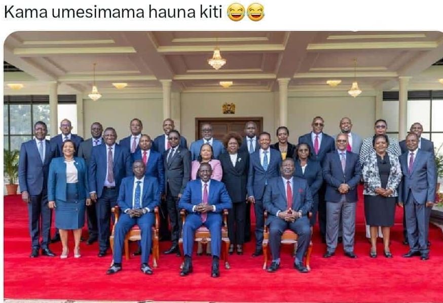 Kama umesimama hauna kiti