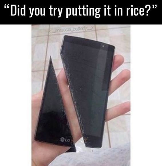Gg 'did you try putting it in rice?