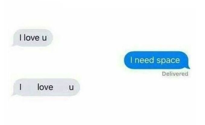 Love u need space delivered love u