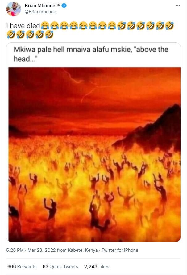 Brian mbunde brianmbunde have died ed21221 dbt1 mkiwa pale hell mnaiva alafu msk