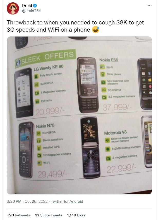 Droid droid254 throwback to when you needed to cough 38k to get 3g speeds and wi