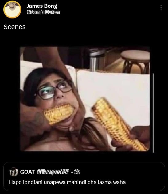 James bong jammiebuton scenes goat iemparcr7 h hapo londiani unapewa mahindi cha