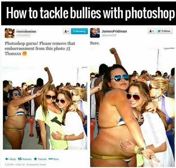 How to tacklebullies with photoshop folown jamesfrldman foilow photoshop gurus p
