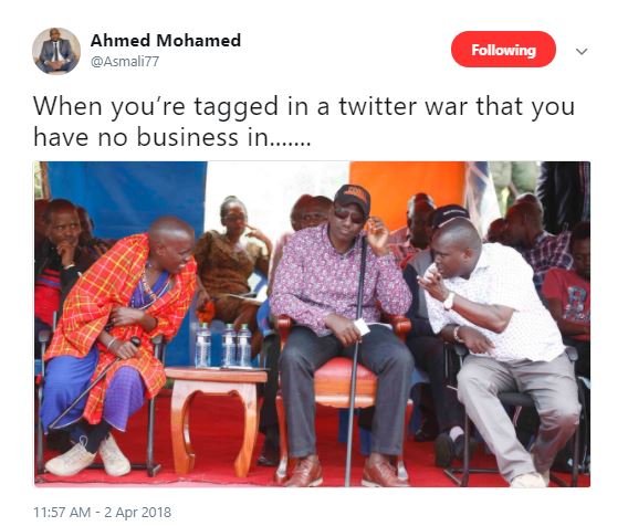 Ahmed mohamed asmali77 following when you're tagged in a twitter war that you ha