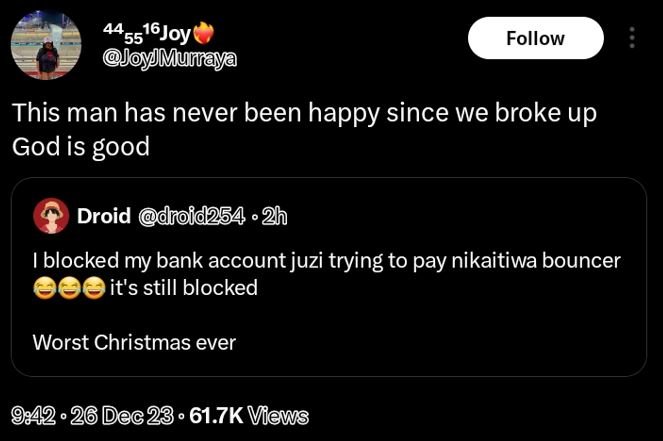 44 55 16joy joymunvaya follow this man has never been happy since we broke up go