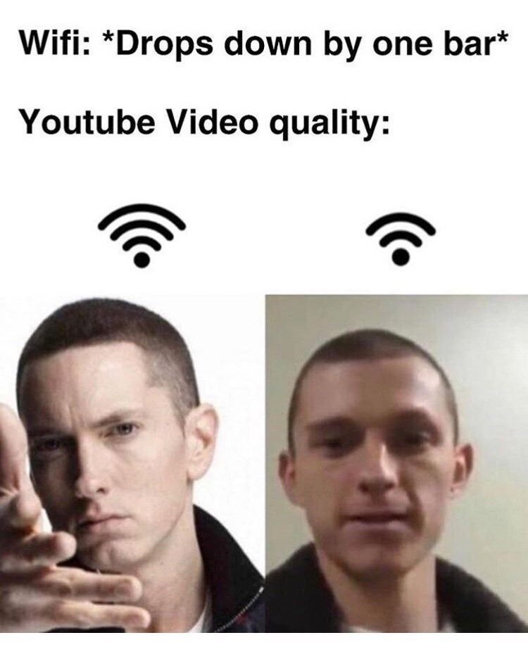 Wifi drops down by one bar youtube video quality