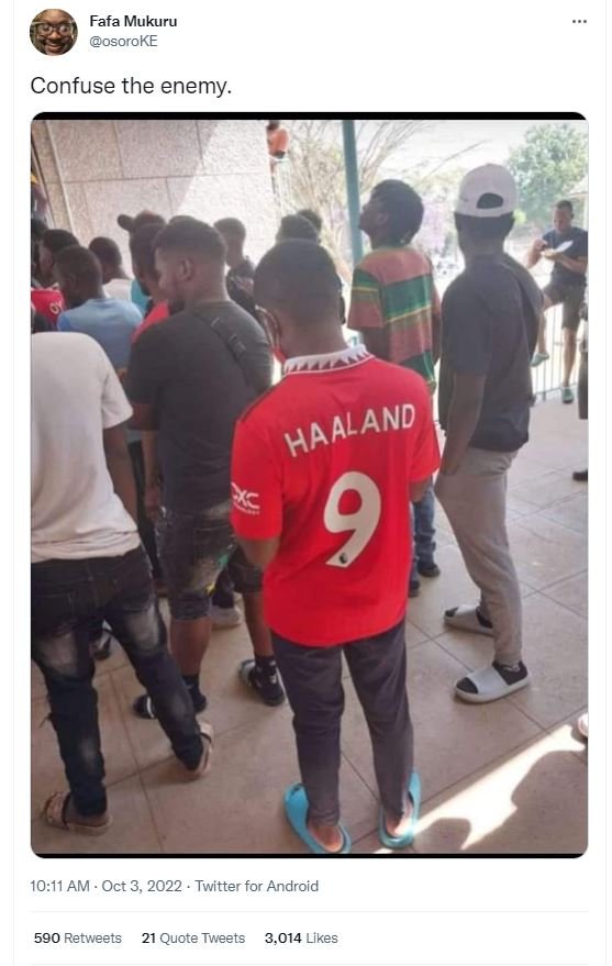 Fafa mukuru osoroke confuse the enemy. 1011 am oct 3, twitter for android 590 re