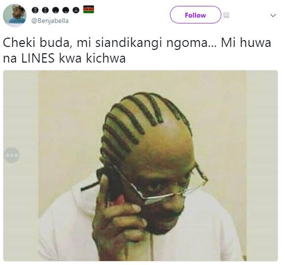 0 0 8 benjabella follow cheki buda, mi siandikangi ngoma. mi huwa na lines kwa k