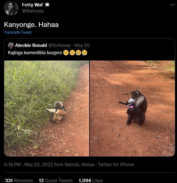 Fetty waf wafunya kanyonge. hahaa translate tweer aleckie ronald siralexas may 2