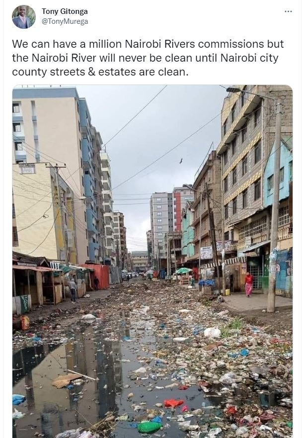 Tony gitonga tonymurega we can have a million nairobi rivers commissions but the