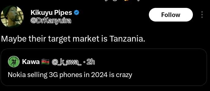 Kikuyu pipes 'drkanyuira follow maybe their target market is tanzania. kawa w 2h