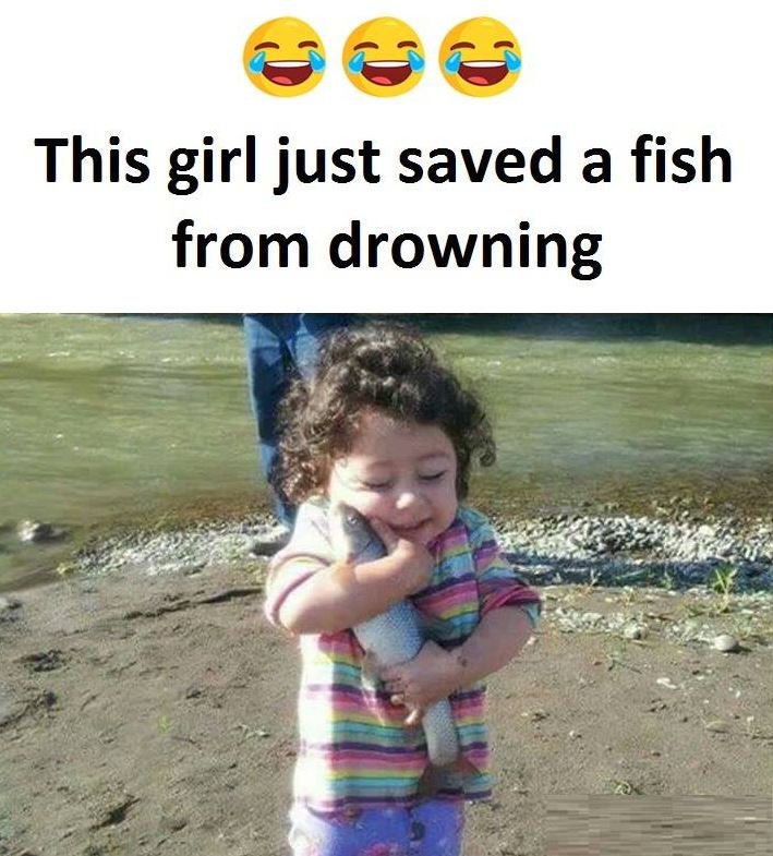 This girl just saved a fish from drowning