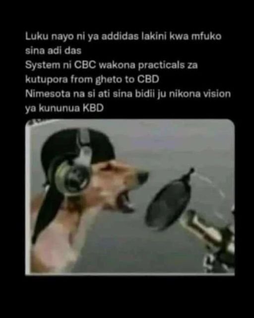 Luku nayo nl ya addidas lakini kwa mfuko sina adl das system ni cbc wakona pract