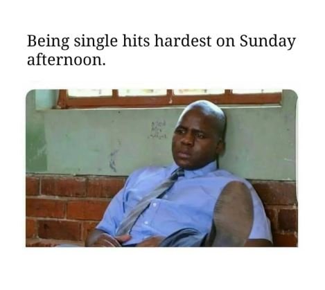 Being single hits hardest on sunday afternoon