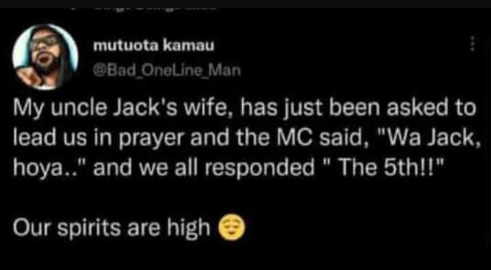 Mutuota kamau bnd oneline_man my uncle jack's wife has just been asked to lead u