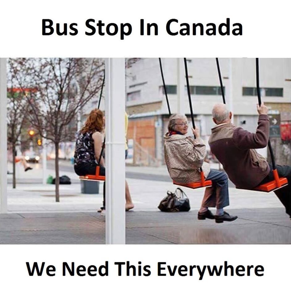 Bus stop in canada we need this everywhere