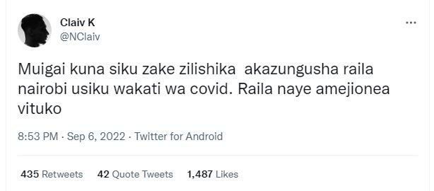 Claiv k nclaiv muigai kuna siku zake zilishika akazungusha raila nairobi usiku w