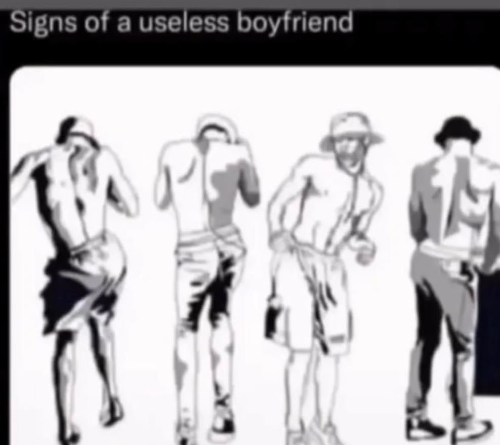 Signs of a useless boyfriend