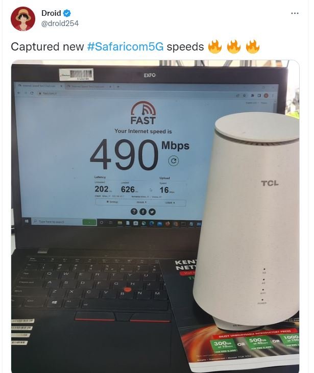 Droid droid254 captured new safaricom5g speeds fast your internet speed is mbps
