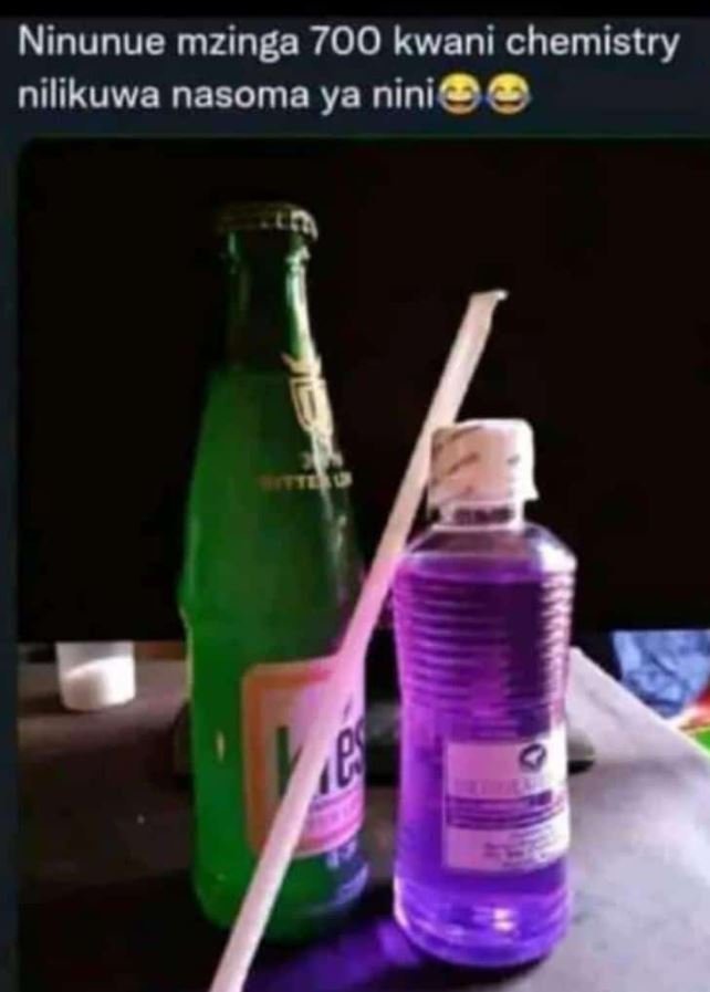 Ninunue mzinga 700 kwani chemistry nilikuwa nasoma ya nini
