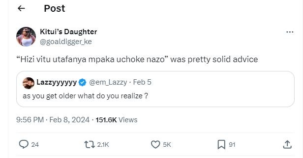 Post kitui's daughter goaldigger_ke hizi vitu utafanya mpaka uchoke nazo was pre