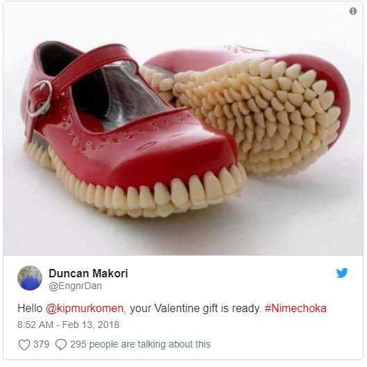 Duncan makori engnrdan hello kipmurkomen your valentine gift is ready. nimechoka