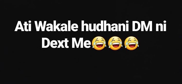 Ati wakale hudhani dm ni dext me