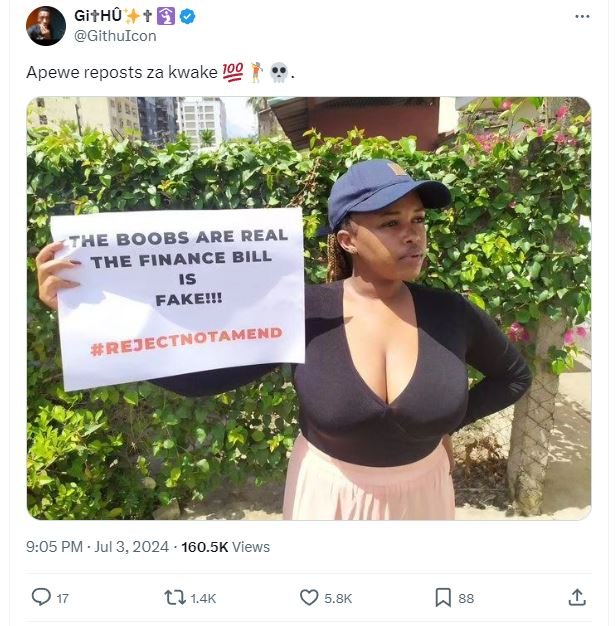 Githô githuicon apewe reposts za kwake 100 the boobs are real the finance bill i