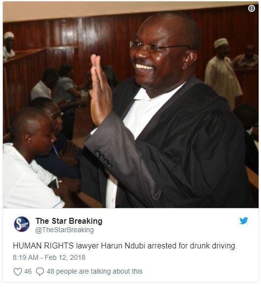 The star breaking thestarbreaking human rights lawyer harun ndubi arrested for d
