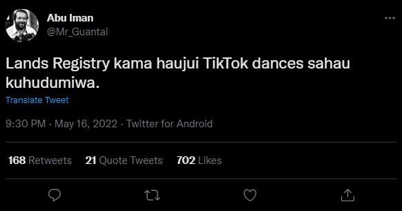 Abu iman mr_guantai lands registry kama haujui tiktok dances sahau kuhudumiwa. t