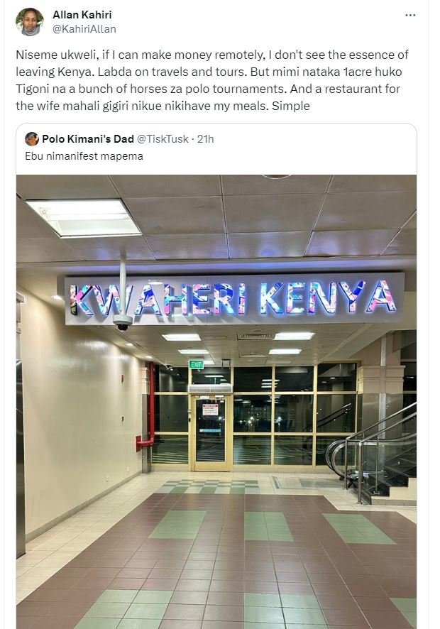 Allan kahiri kahiriallan niseme ukweli, if 1 can make money remotely don't see t