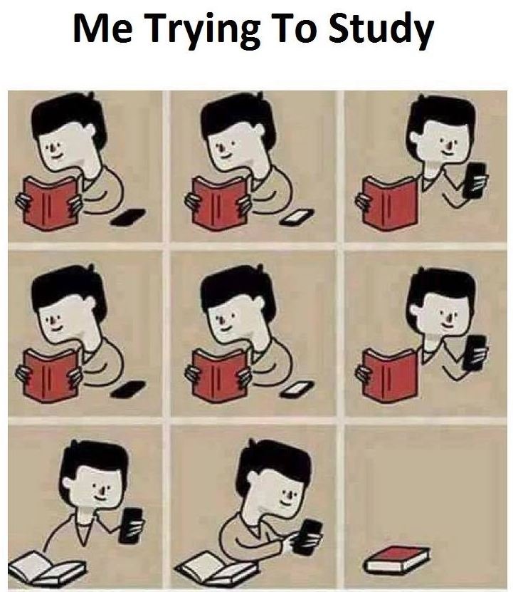 Me trying to study