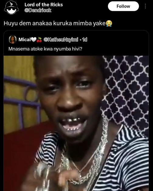 Lord of the ricks dendifcck follow huyu dem anakaa kuruka mimba yake mical kadho