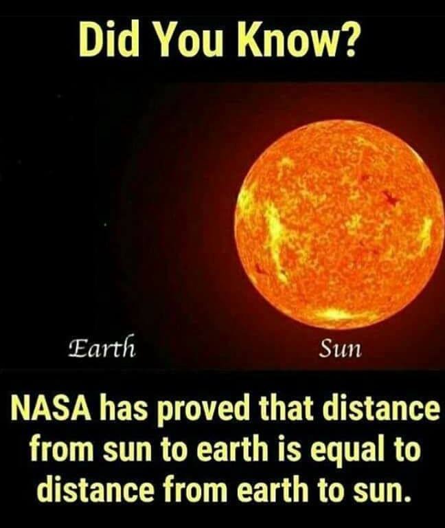 Did you know? earth sun nasa has proved that distance from sun to earth is equal