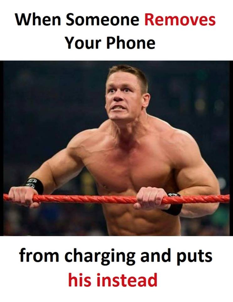 When someone removes your phone from charging and puts his instead