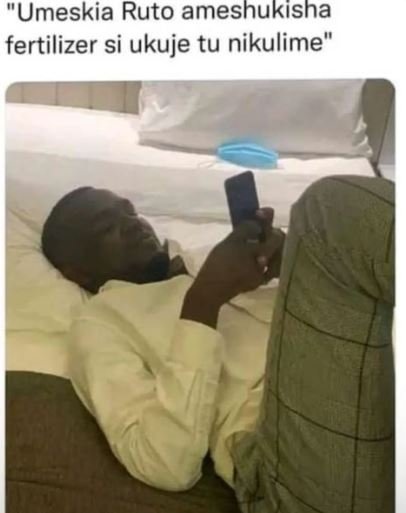 Umeskia ruto ameshukisha fertilizer si ukuje tu nikulime