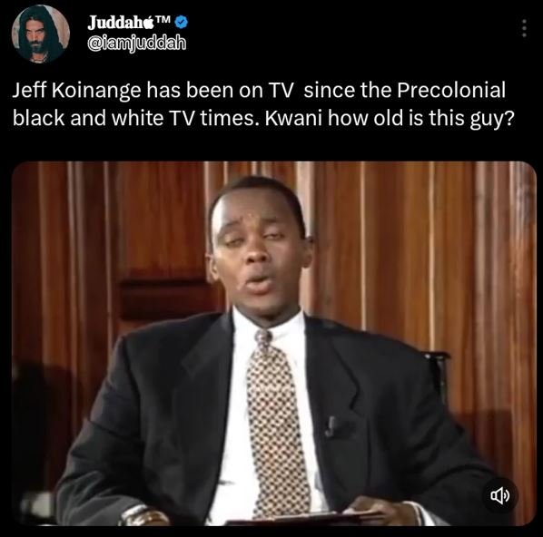 Juddahe tm anjuddah jeff koinange has been on tv since the precolonial black and