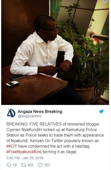 Angaza news breaking angazanews breaking five relatives of renowned blogger cypr