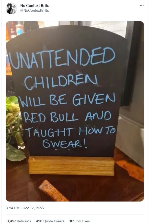No context brits nocontextbrits junattended children will be given peo bull ano