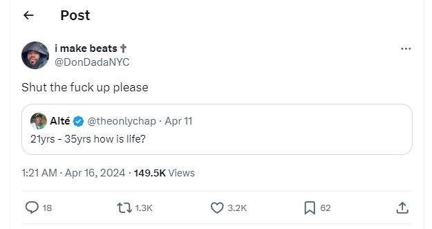 Post imake beats t dondadanyc shut the fuck up please alté theonlychap apr 11 2t