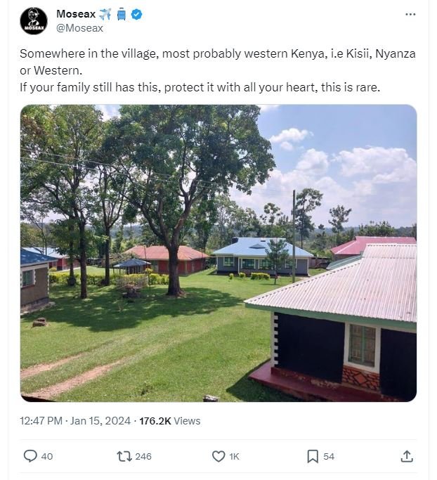 Moseax moseax somewhere in the village most probably western kenya, i.e kisii ny