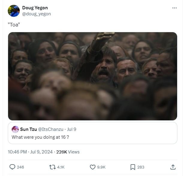 Doug yegon doug_yegon toa sun tzu itschanzu jul 9 what were you doing at 16 ? 10