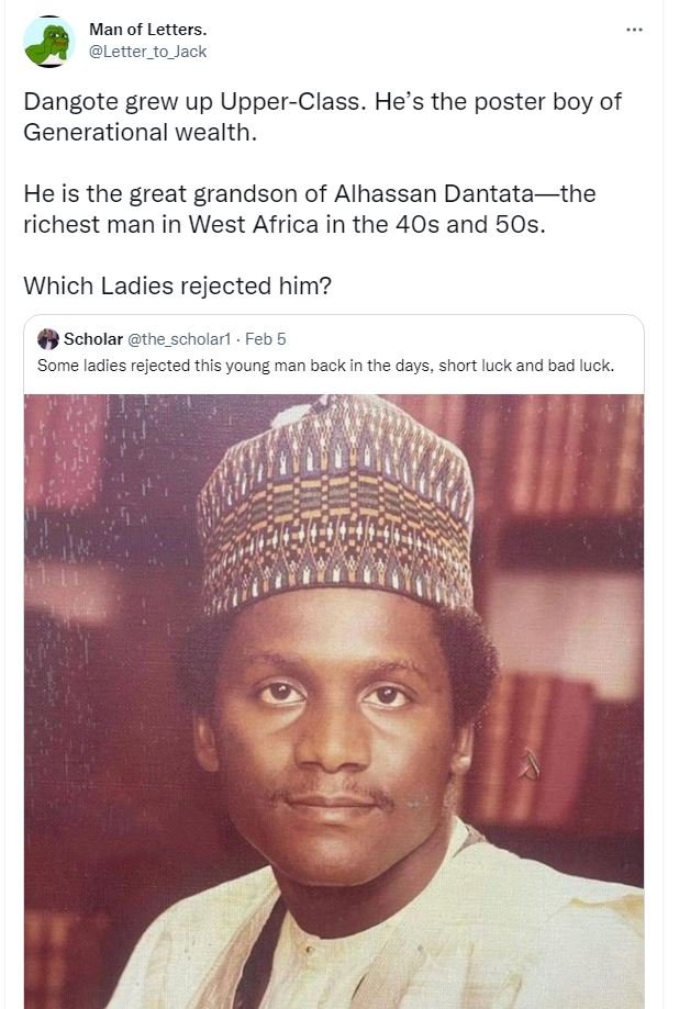 Man of Letters_ Letter_to_Jack Dangote grew up UpperClass. He's the poster boy o